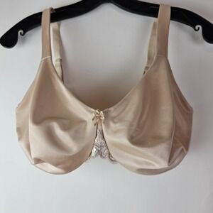 Soma Bra Size 34DDD 34F Sensuous Sides Minimizer 3 Inch Beige Underwire Satin‎